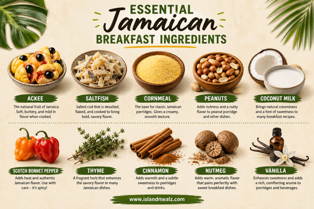 Essential Jamaican Breakfast Ingredients