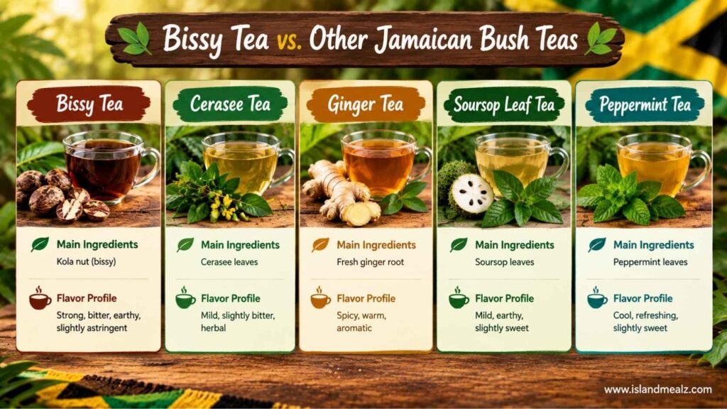Bissy Tea vs. Other Jamaican Bush Teas