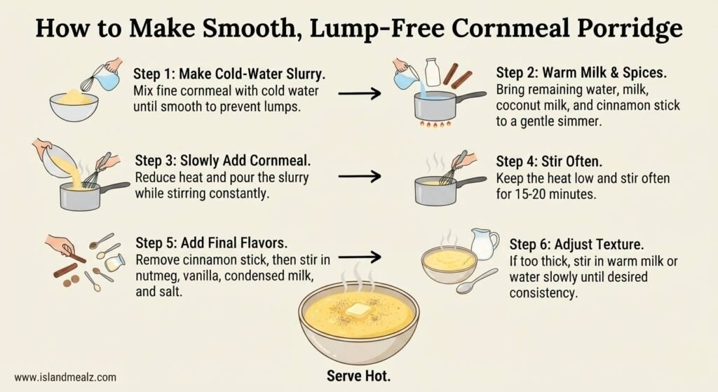 How to Make Jamaican Cornmeal Porridge