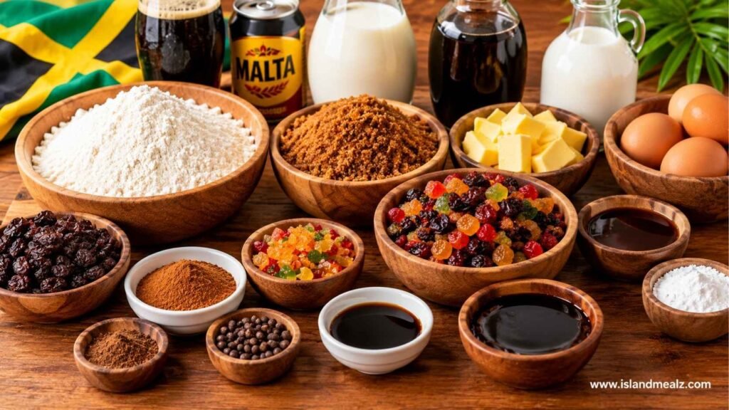 Ingredients for Jamaican Easter Bun