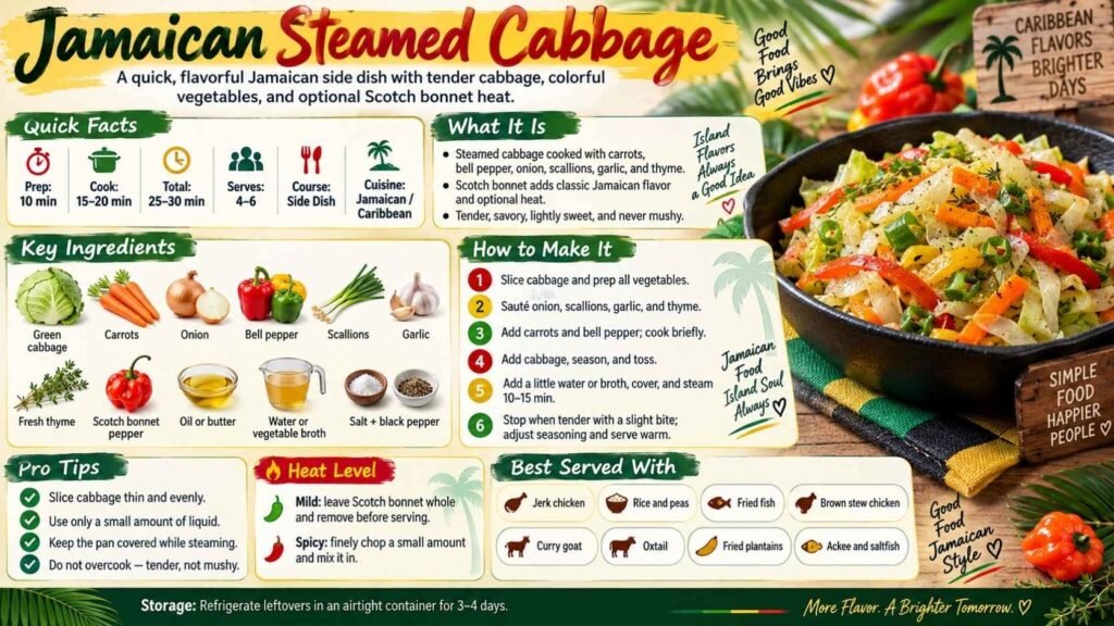 Jamaican Steamed Cabbage Recipe