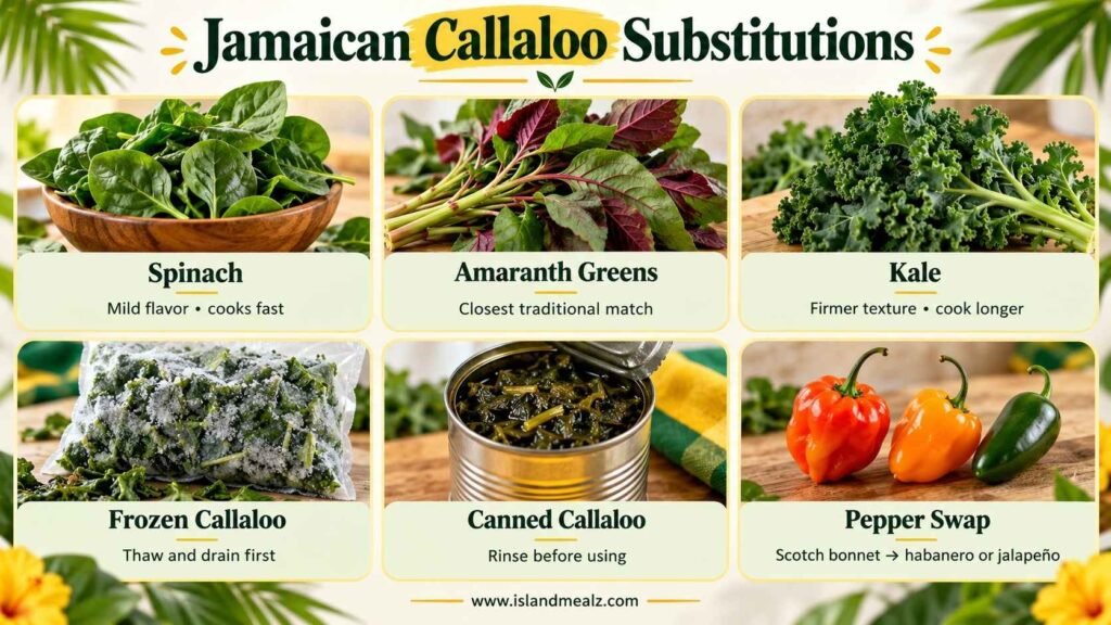 Jamaican Callaloo Substitutions