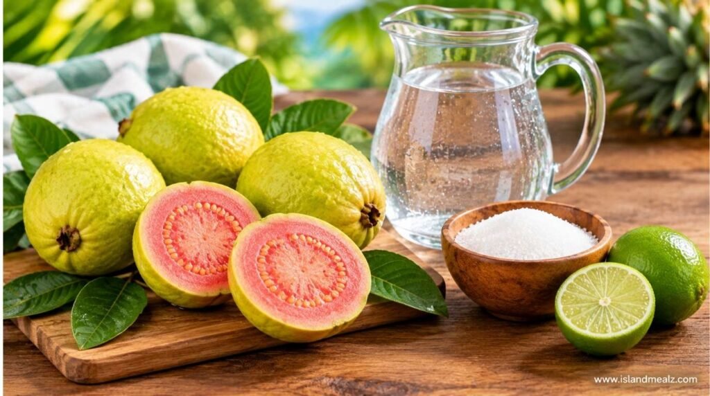 Ingredients for Homemade Guava Juice
